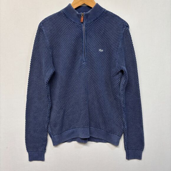 NWT Vineyard Vines Boy Kids Youth Waffle Sweater Size XL X-Large Blue B378 -5 - Picture 1 of 15